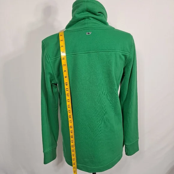 Vineyard Vines Green Collegiate Relaxed Funnel Neck Shep Shirt - Picture 5 of 7